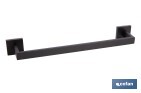TOALLERO DE BAÑO NEGRO MATE | MATERIAL: ACERO INOXIDABLE | DISEÑO CUADRADO | KIT DE FIJACIÓN INCLUIDO | MEDIDAS: 45 X 8 X 5,5 CM