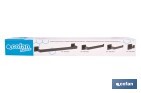Toallero de baño negro mate | Material: acero inoxidable | Diseño cuadrado | Kit de fijación incluido | Medidas: 45 x 8 x 5,5 cm - Cofan
