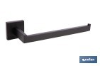 TOALLERO DE BAÑO NEGRO MATE | MATERIAL: ACERO INOXIDABLE | DISEÑO CUADRADO | KIT DE FIJACIÓN INCLUIDO | MEDIDAS: 27 X 8 X 5,5 CM