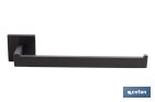 Toallero de baño negro mate | Material: acero inoxidable | Diseño cuadrado | Kit de fijación incluido | Medidas: 27 x 8 x 5,5 cm - Cofan