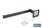 Toallero de baño negro mate | Material: acero inoxidable | Diseño cuadrado | Kit de fijación incluido | Medidas: 27 x 8 x 5,5 cm - Cofan