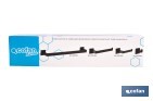 Toallero de baño negro mate | Material: acero inoxidable | Diseño cuadrado | Kit de fijación incluido | Medidas: 27 x 8 x 5,5 cm - Cofan