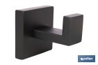 PERCHA NEGRA MATE | MATERIAL: ACERO INOXIDABLE | DISEÑO CUADRADO | KIT DE FIJACIÓN INCLUIDO | MEDIDAS: 5,5 X 6 X 5,5 CM