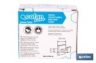 Percha negra mate | Material: acero inoxidable | Diseño cuadrado | Kit de fijación incluido | Medidas: 5,5 x 6 x 5,5 cm - Cofan