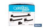 Percha negra mate | Material: acero inoxidable | Diseño cuadrado | Kit de fijación incluido | Medidas: 5,5 x 6 x 5,5 cm - Cofan