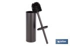 ESCOBILLERO DE BAÑO NEGRO MATE | MATERIAL: ACERO INOXIDABLE | DISEÑO REDONDO | MEDIDAS: 9,1 X 9,1 X 39 CM
