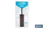 Escobillero de baño negro mate | Material: acero inoxidable | Diseño redondo | Medidas: 9,1 x 9,1 x 39 cm - Cofan