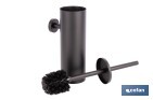 ESCOBILLERO DE PARED NEGRO MATE | MATERIAL: ACERO INOXIDABLE | DISEÑO REDONDO | MEDIDAS: 9,1 X 12,9 X 39 CM