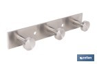 PERCHERO DE PARED | MATERIAL: ACERO INOXIDABLE 304 | ACABADO: SATINADO | DISPONIBLE CON DIFERENTES COLGADORES