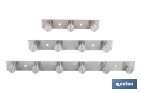Perchero de pared | Material: acero inoxidable 304 | Acabado: satinado | Disponible con diferentes colgadores - Cofan