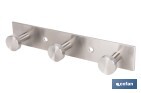 Perchero de pared | Material: acero inoxidable 304 | Acabado: satinado | Disponible con diferentes colgadores - Cofan