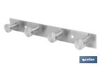 Perchero de pared | Material: acero inoxidable 304 | Acabado: satinado | Disponible con diferentes colgadores - Cofan