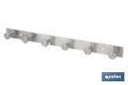 Perchero de pared | Material: acero inoxidable 304 | Acabado: satinado | Disponible con diferentes colgadores - Cofan