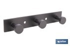 PERCHERO DE PARED NEGRO | MATERIAL: ACERO INOXIDABLE | RESISTENTE Y ELEGANTE | DISPONIBLE CON DIFERENTES COLGADORES