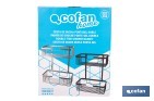 Cesta de ducha doble para baño | Organizador daño con fijación a pared | Disponible en 2 acabados - Cofan