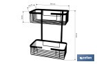 Cesta de ducha doble para baño | Organizador daño con fijación a pared | Disponible en 2 acabados - Cofan