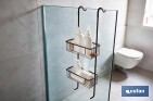 Cesta de ducha doble colgante de acero inoxidable 304 con 2 niveles | Disponible en dos acabados - Cofan