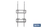Cesta de ducha doble colgante de acero inoxidable 304 con 2 niveles | Disponible en dos acabados - Cofan