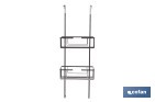 Cesta de ducha doble colgante de acero inoxidable 304 con 2 niveles | Disponible en dos acabados - Cofan