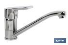 SINGLE-HANDLE SINK TAP | LOW SPOUT | ROSS MODEL | BRASS | SIZE: 12 X 25 X 4CM