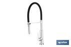 Single-Handle Kitchen Mixer Tap | Flexible Spout | Black | Nyassa Model - Cofan