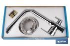 Kitchen Mixer Tap | Single-Handle Tap | 3-Way Filter Tap Adapted to Osmosis System | Brass with chrome finish - Cofan