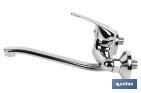 Kitchen and Laundry Mixer Tap | Single-Handle Tap | Brass with Chrome Finish - Cofan