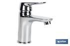 Basin Mixer Tap | Single-Handle Tap | Size: 40mm | Rift Model | Brass with Chrome-Plated Finish and Zinc Alloy Handle - Cofan