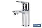 Basin Mixer Tap | Single-Handle Tap | Size: 40mm | Rift Model | Brass with Chrome-Plated Finish and Zinc Alloy Handle - Cofan