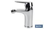 Bidet Mixer Tap | Single-Handle Tap | Size: 40mm | Rift Model | Brass with Chrome-Plated Finish and Zinc Alloy Handle - Cofan