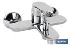 Single-Handle Bath Mixer Tap | Size: 40mm | Rift Model | Brass with Chrome-Plated Finish - Cofan