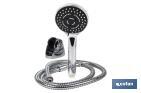 Set of shower head | Includes single-handle shower tap, bracket, hose and shower head | Handheld shower head with 5 functions  - Cofan