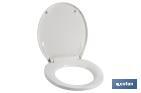 Toilet Seat | Size: 40.4 x 35.6cm | White Polypropylene - Cofan