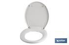 Tapa WC | Medidas 40.4 x 35.6 cm | Fabricada en Polipropileno Blanco - Cofan