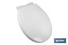 Toilet Seat | Size: 40.4 x 35.6cm | White Polypropylene - Cofan