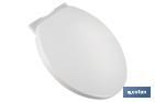 Toilet Seat | Size: 41.9 x 34.7cm | Atlin Model | White Polypropylene - Cofan