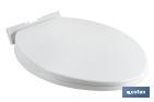 Toilet Seat | Size: 41.9 x 34.7cm | Atlin Model | White Polypropylene - Cofan