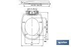 Abattant WC | Dimensions 41.9 x 34.7 cm | Modèle Atlin | Fabriqué en Polypropylène Blanc - Cofan