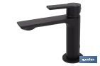 Robinet Mitigeur pour Lavabo | Couleur Robinetterie Noire | Cartouche de 25 mm - Cofan