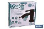 Miscelatore monocomando per bidet | Rubinetteria nera | Cartuccia da 25 mm - Cofan