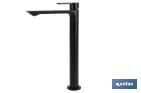 Robinet Haut Mitigeur pour Lavabo | Couleur Robinetterie Noire | Cartouche de 25 mm - Cofan