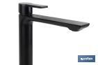 Robinet Haut Mitigeur pour Lavabo | Couleur Robinetterie Noire | Cartouche de 25 mm - Cofan