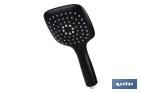 Shower kit | Black bathroom fitting | Hand-held shower head + hose + bracket included - Cofan