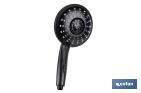 Hand-held shower head | Black bathroom fittings | 5 spray modes - Cofan