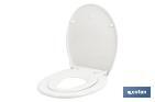 Oval-shaped toilet seat | Material: polypropylene | Soft close and noiseless - Cofan