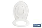 Oval-shaped toilet seat | Material: polypropylene | Soft close and noiseless - Cofan