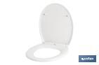 Toilet seat | With quick release button | Oval shape | Material: polypropylene | Soft and noiseless close - Cofan