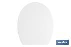 Toilet seat | With quick release button | Oval shape | Material: polypropylene | Soft and noiseless close - Cofan