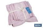CONJUNTO DE 3 TOALHAS DE COR ROSA CLARO COM 580 G/M2 | GAMA FLOR | CONJUNTO DE TOALHAS 100% ALGODÃO