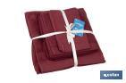 SET OF 3 BURGUNDY BATH TOWELS WITH 580G/M2 | PARIS RANGE | SET OF BATH TOWELS MADE OF 100% COTTON